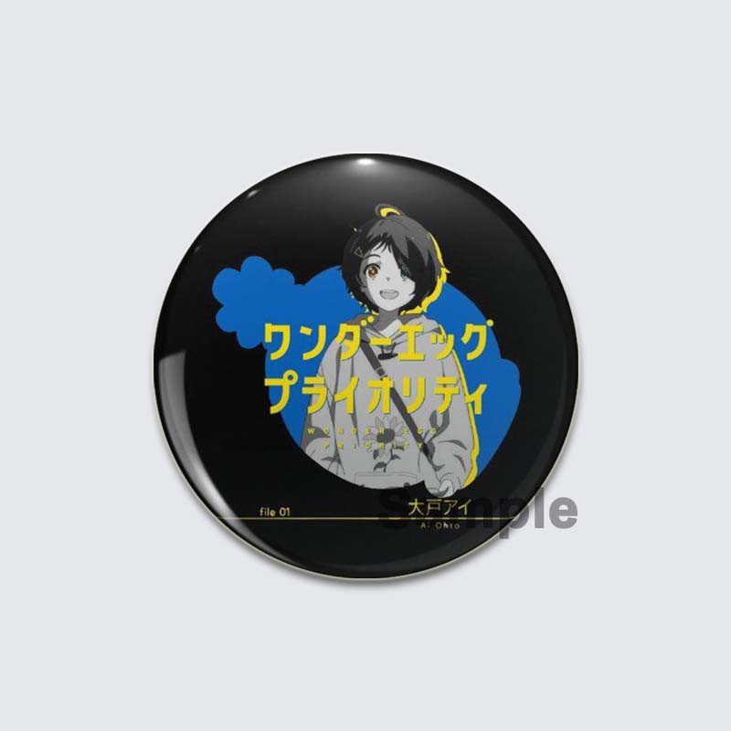 32/44/58mm Anime Wonder Egg Priority Brooch Cute Cartoon Girl Icon Badge Backpack Shirt Lapel Pin Creative Handmade Jewelry Accessorie Gift