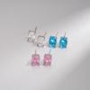 Silver Needle Zircon Geometric Stud Earrings - High-End Light Luxury Fashion for Women