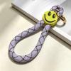 Durable Woven Phone Lanyard with Smiley Keychain Pendant