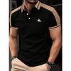 Summer New Men's T-shirt Tops Daily Casual Printing Lapel Short-sleeved Polo Shirt