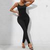 Spring Halter Jumpsuit Black Tight Simple Sexy Slim Female Pants
