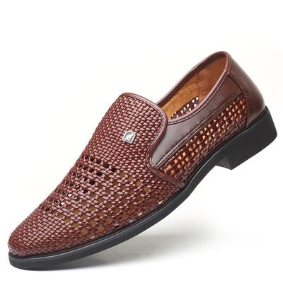 Scarpe Estive in Pelle da Uomo Punta Acuta Qualità Pelle Microfibra Morbide Uomo Scarpe con Fori Traspiranti Per Uomo Estate Zapatos De Hombre