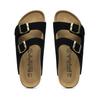 Fashion 2025 New Summer Men's Cork Slippers Suede Leather Mule Clogs Slippers Man Soft Cork Two Buckle Beach Slides Footwear for Men 45