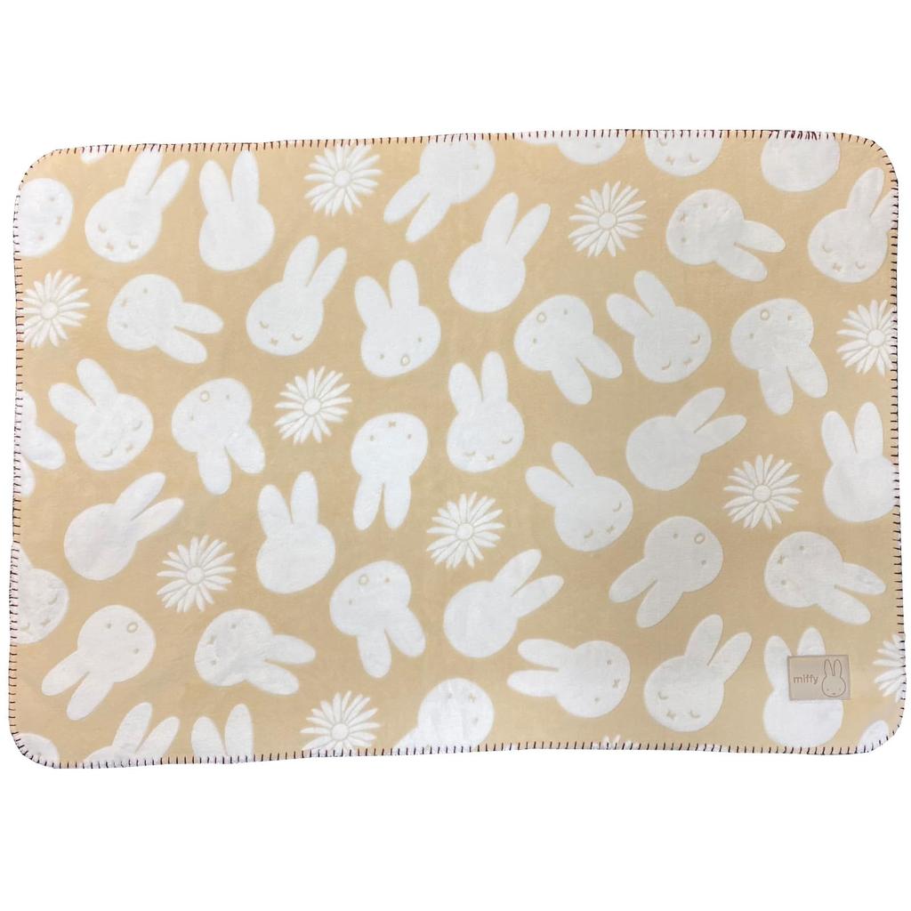 Marushin Miffy Rolling Flower 70cm H X 100cm Winter Product 5885003800 Throw, Approx. W, Cute, Fluffy, Stylish, Warmer, Number