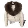 Womens Short Puffer Coat 2026 Winter Warm Oversized Cotton-Padded Jacket With Detachable Faux Fur Collar
