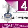 Außen-Ø 20mm Aluminiumlegierung Flache Unterlegscheibe Abstandshalter mit M6/M8/M10/M12 Innenloch - Metallwellenbuchse Isoliersäule.