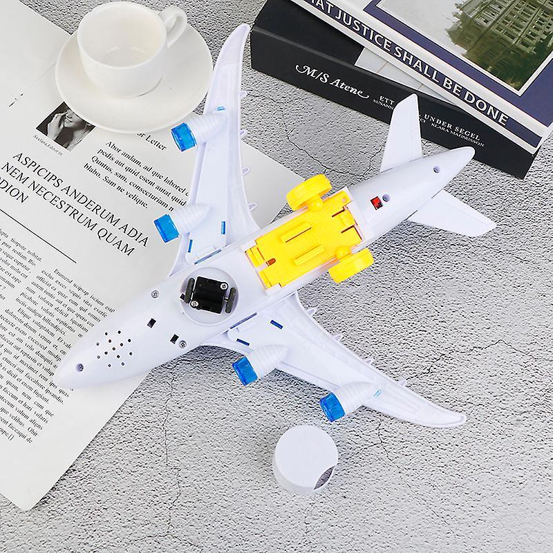 Electric Airplane Toys Model With Moving Flashing Lights And Sounds Kids Toy