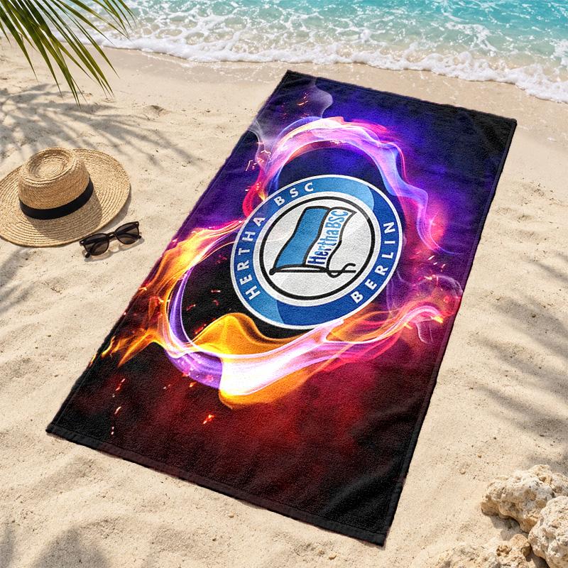 Hertha BSC Microfiber Beach Towel Quick Dry Sand Free Lightweight Beach Towels for Travel Swimming Camping