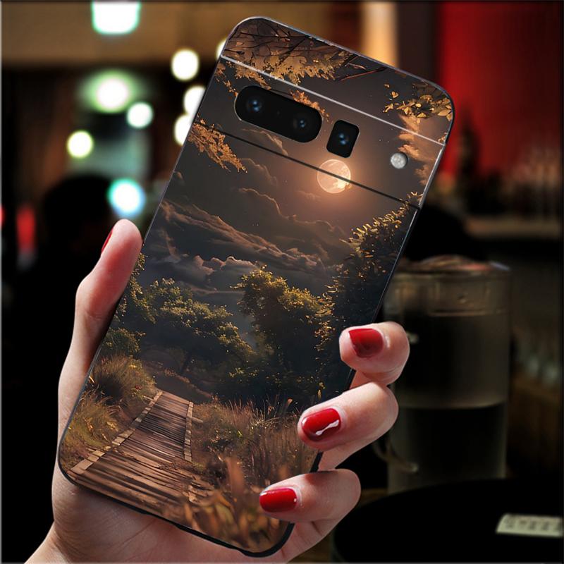 Phone Case For Google Pixel 10 Pro 9 Pro XL 9A 8 7 6 Pro Pixel 8A 7A 6A Pixel 8 7 6 5 Japan Sceneary Cherry Flower Mountain