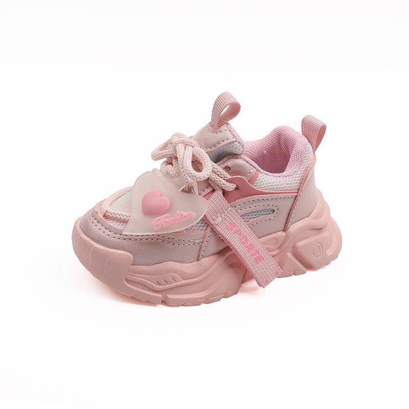 Children Girls Mesh Lightweight Casual Sports Dad Sneakers Running Shoes