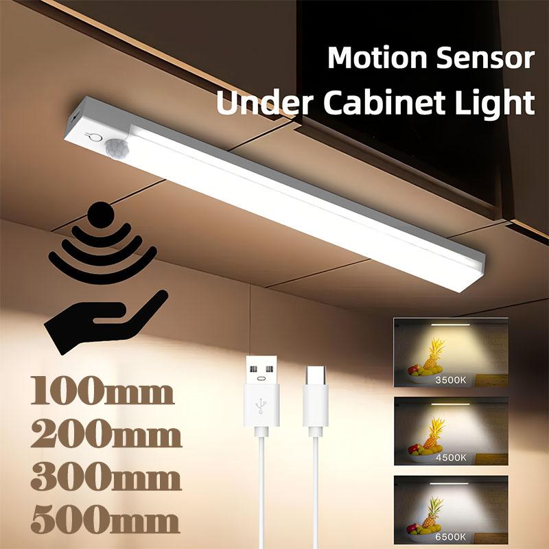 USB Rechargeable Induction LED Light, Magnetic Cabinet Light,suitable for Kitchen, Wardrobe, Hallway, Bedroom, Closet Lighting, Motion Sensor