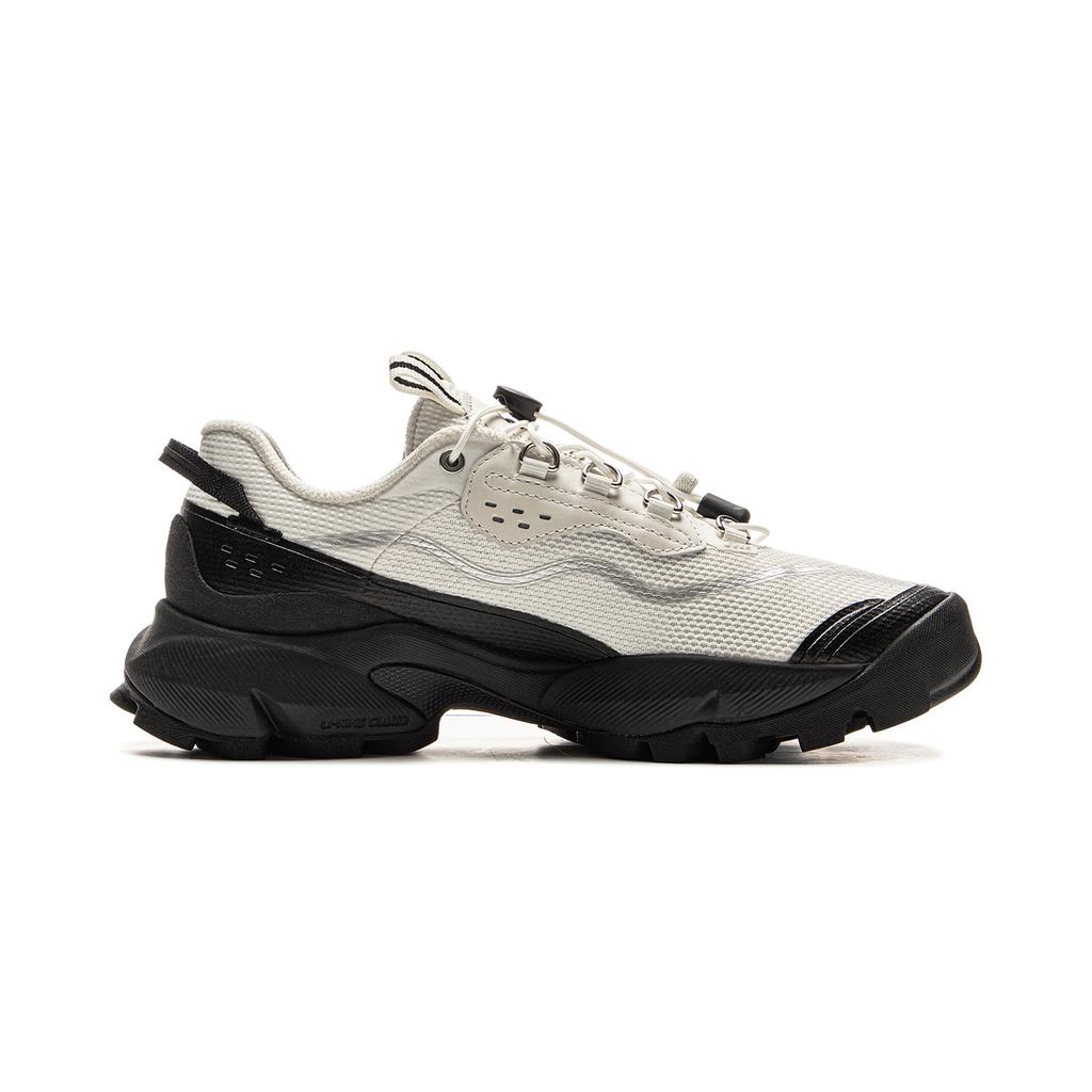 Li Ning Mulan Trend Sports Shock Absorption Rebound Wear Resistant Low Top Casual Shoes Women Casual Shoes White Black AZGV066-1