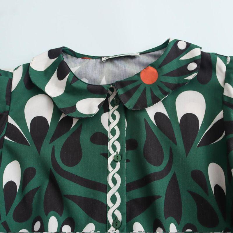 Kaslead New Arrival Women's Clothing Fashion Style Fashion Minimalist Geometric Print T-shirt Shory Style Dress