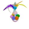 Self-Amusement Cat Toy: Feather Ball, Roly-Poly, Scratch & Bite Resistant, Teaser Stick for Kittens