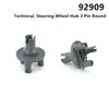 Rainbow Pig MOC Parts 92909 Technical Steering Wheel Hub 3 Pin Round Bricks DIY Building Blocks Particle Kid Toy