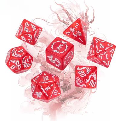 Novo 7pcs/set Dragão Elemento Poliédrico Dice Set Número Dice Kit para Dnd COC Cthulhu TRPG Running Team Table Game Dnd Dice Set