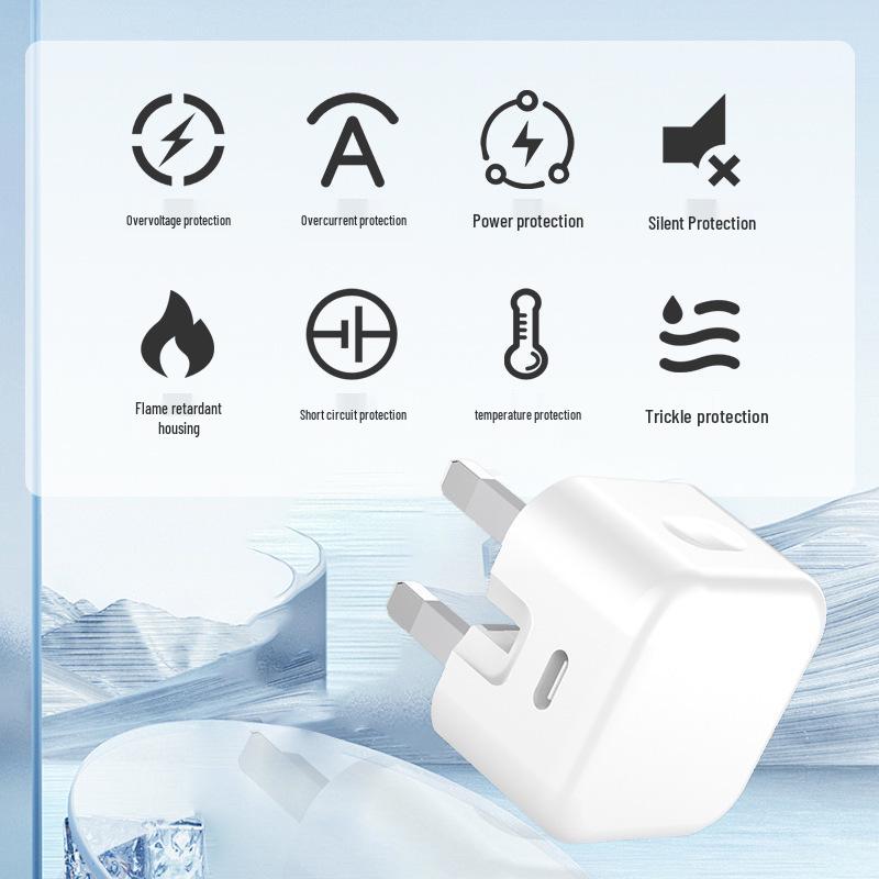50W Dual Type-C Fast Charger for iPad & iPhone 14/17 with PD