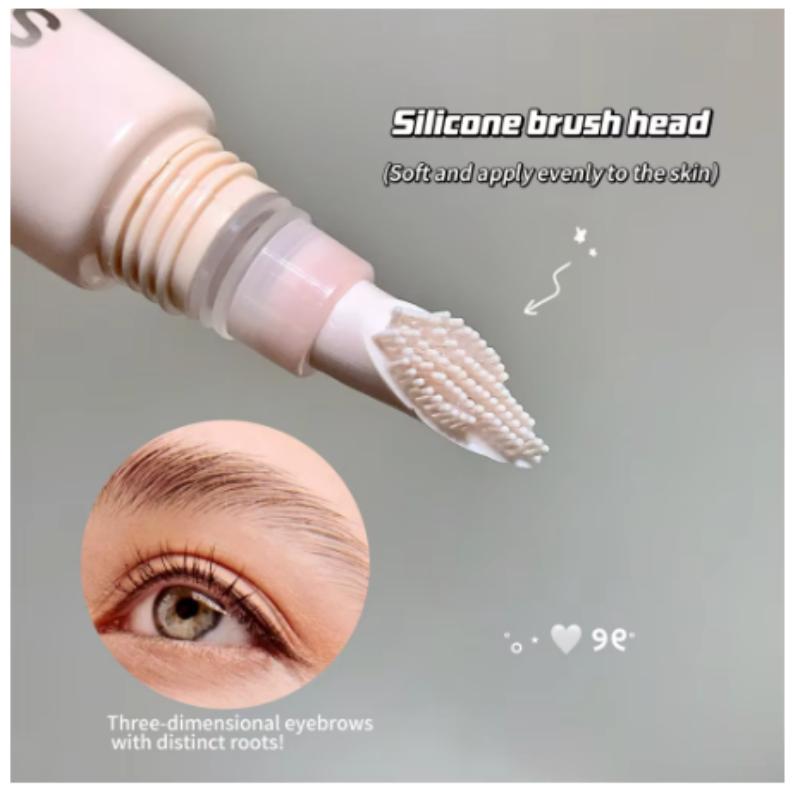 3D Brow Gel Waterproof Smudge-Proof Eyebrow Styling & Shaping with Silicone Brush Long-Lasting Hold for All-Day Wear Makeup