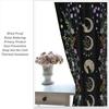 Bohemian Moon Flower Bedroom Curtains Phase Black Cat Natural Plant Moonlight Print Living Room Drapes Panels Se Curtain Polyester Ideal For Sitting