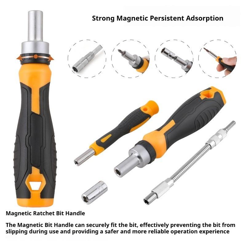 78pcs Bits Socket Tool Manual Ratchet Screwdriver Wrench Set