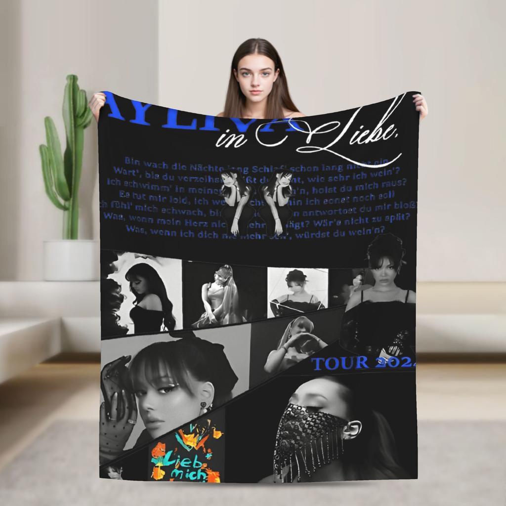 Ayliva Sänger Tour 2025 Plüschdecken Junge Mädchen Flanell Bettwäsche Decken Für Heimdekoration Weich Warmes Design Qualitäts Tagesdecke Geschenk