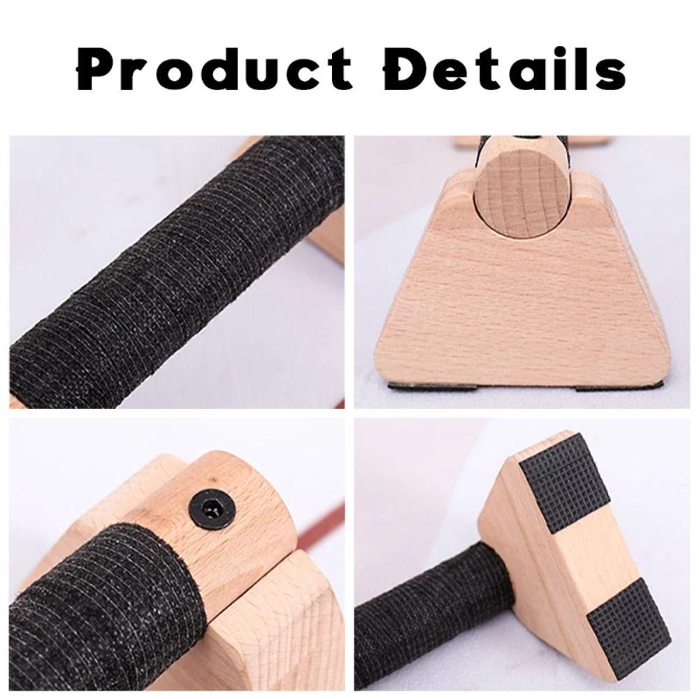 1 Pair Solid Wood Push-up Rack Thickened Handle Home Exercise Equipment Push Up Bar  Push-up