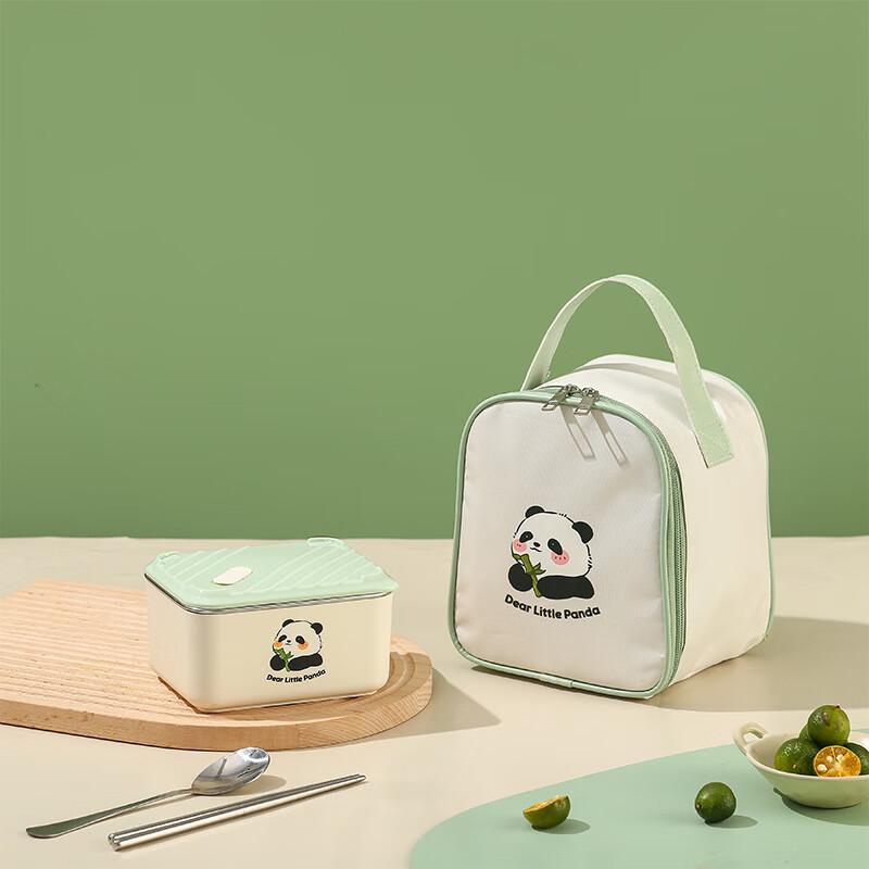 Hongpa 650ml 304 Stainless Steel Lunch Box with Cutlery & Bag