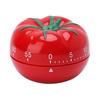 Temporizador de Cozinha Mecânico em Forma de Tomate com Base Giratória de 360° - Ferramenta Silenciosa para Cozinhar e Assar