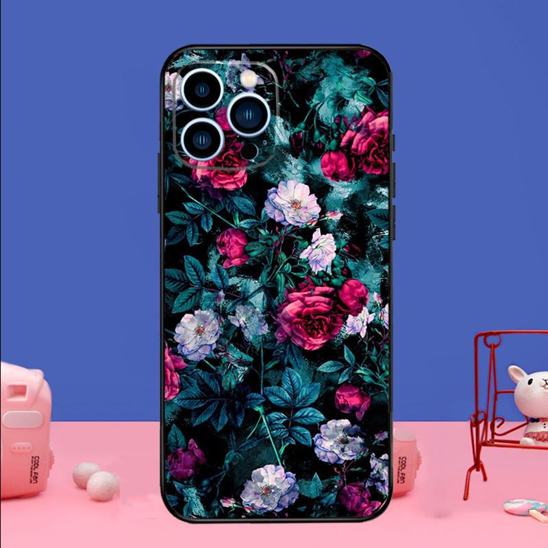 Flower Red Rose Phone Case For iPhone 17 16 15 13 11 12 14 Pro Max mini 15 16 Plus 16e 17 Air Bumper Cover