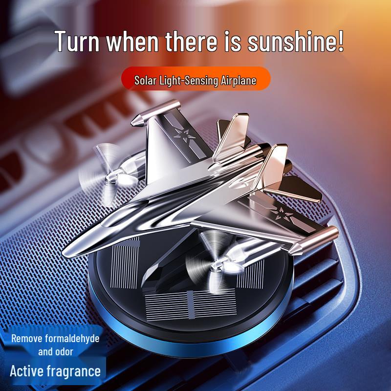 Intelligent Rotating Helicopter Solar Car Air Freshener Ornament