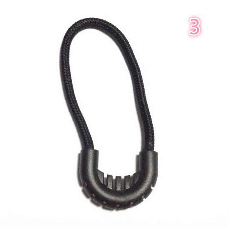2pcs Zipper Pulls Cord Rope Ends Lock Zip Slider Replacement Fastener Loops For Clothing Bags
