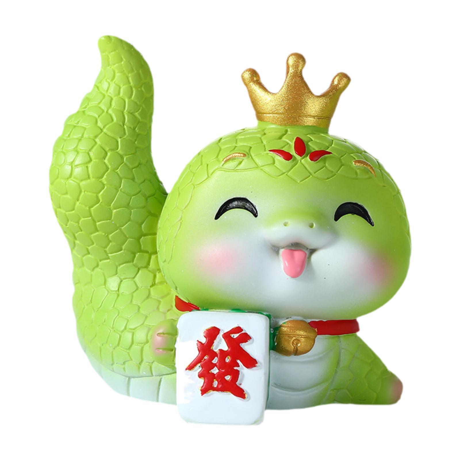 

Snake Statue Decorative Snake Figurine Multifunctional Cartoon Snake Sculpture Desktop Ornament for Bookshelf Desk Fireplace