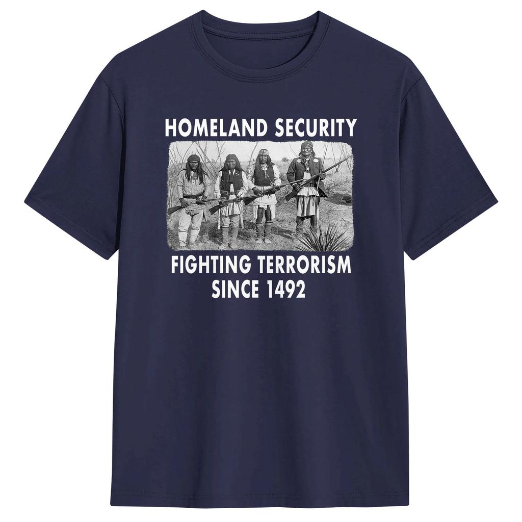 Unisex Womens TShirt Homeland Security Fighting Terrorism T Shirts Harajuku Summer Tee Shirt Streetwear Cotton Clothing Gift