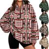 Women's Printed Half-Zip Sweatshirt, Lightweight Casual Pullover for Everyday Wear
