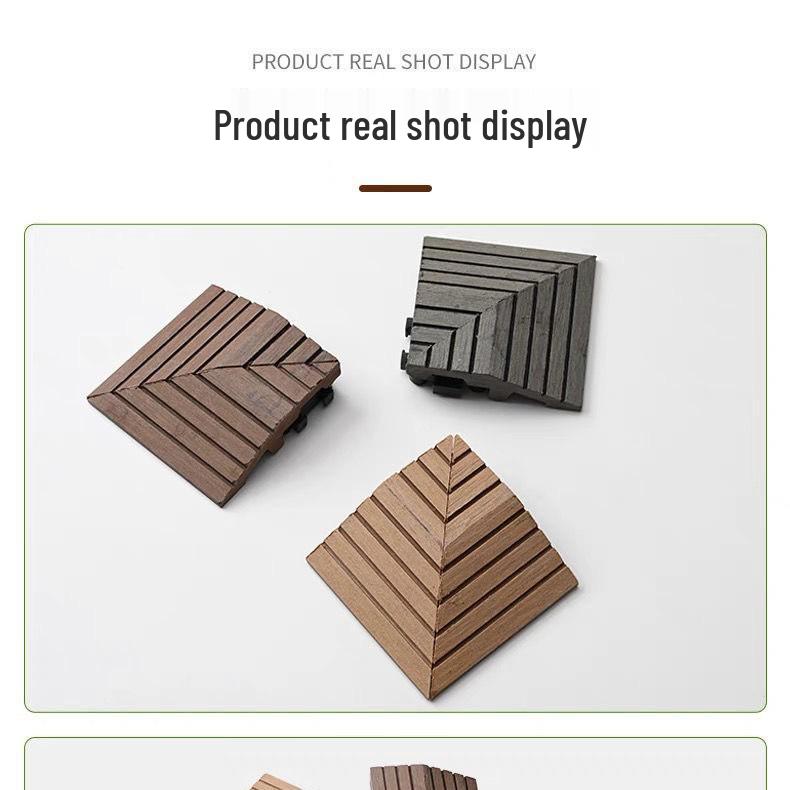 Außen-Holz-Kunststoff-Verbundstoff Terrassenbelag, Selbstverlegend & Korrosionsbeständig für Balkon- & Hofsanierung