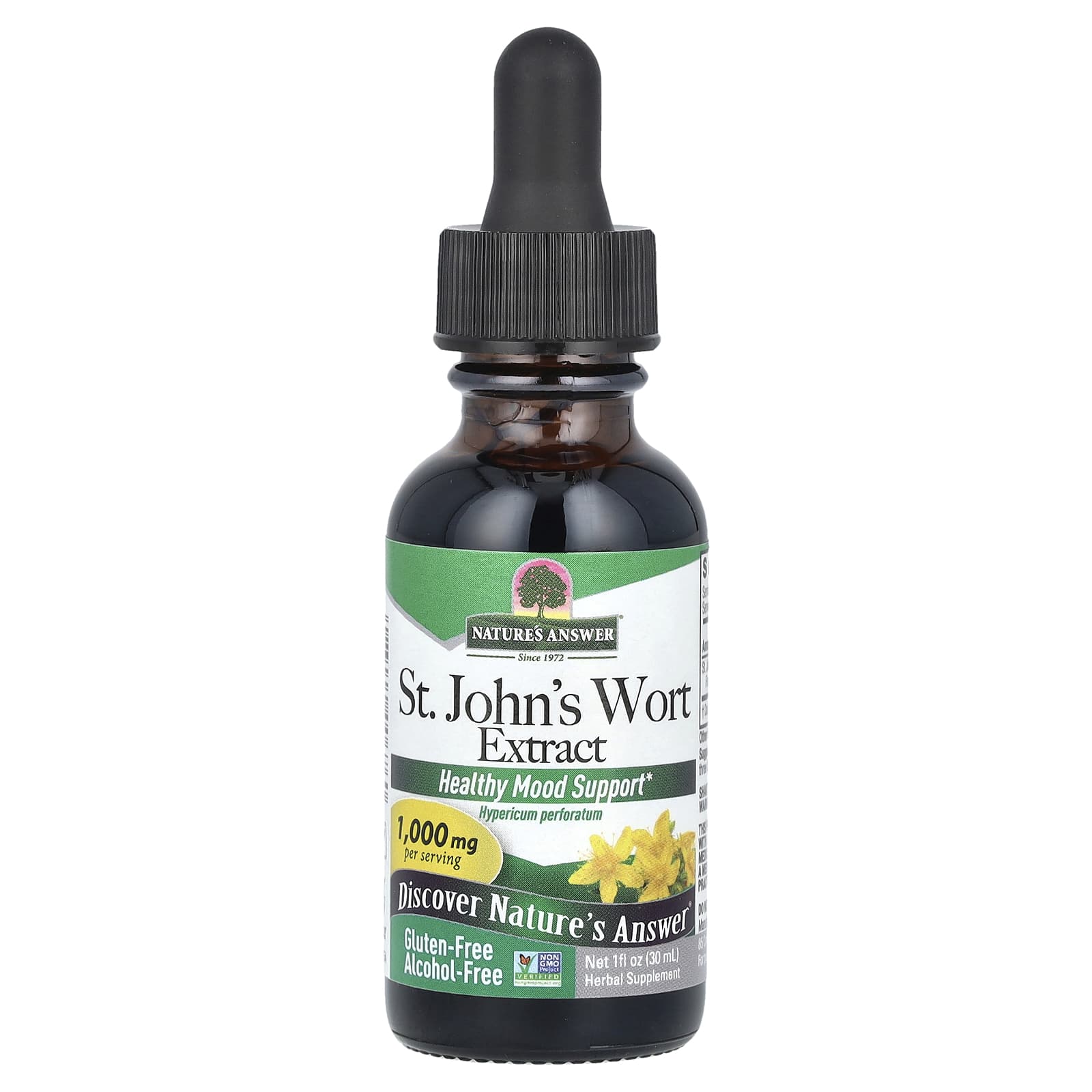

Nature S Answer, St. John s Wort, Alcohol-Free, 1000 Mg, 1 Fl Oz (30 Ml)
