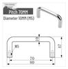 Solid 304 Stainless Steel U-Shaped Cabinet Handle