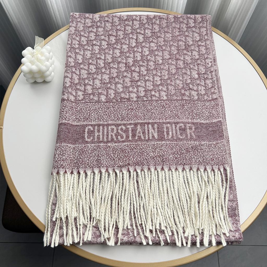 New Letter Printed Warm Women's Scarf Winter Imitation Cashmere Tassel Long Shawl