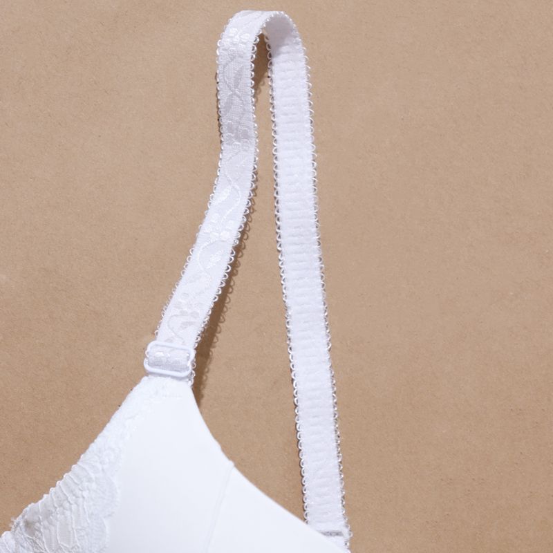 Women Sexy Lace Bow Bra Removable Strap Push Up Underwear