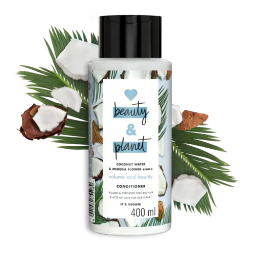 

Love Beauty and Planet Кондиционер для объема и объема с кокосовой водой и цветком мимозы без парабенов - 400 мл