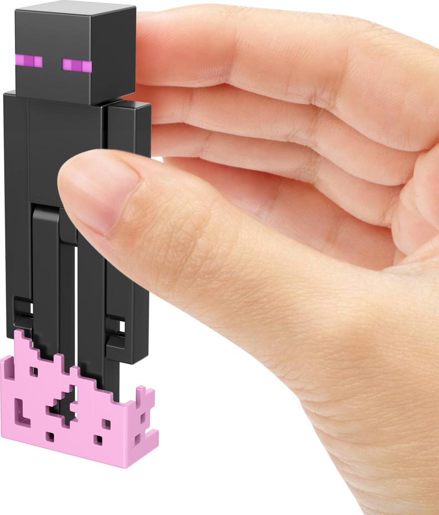 Mattel Minecraft Action Figure Accessories with Scale Collectible Toy Set & Enderman, 3.25-Inch