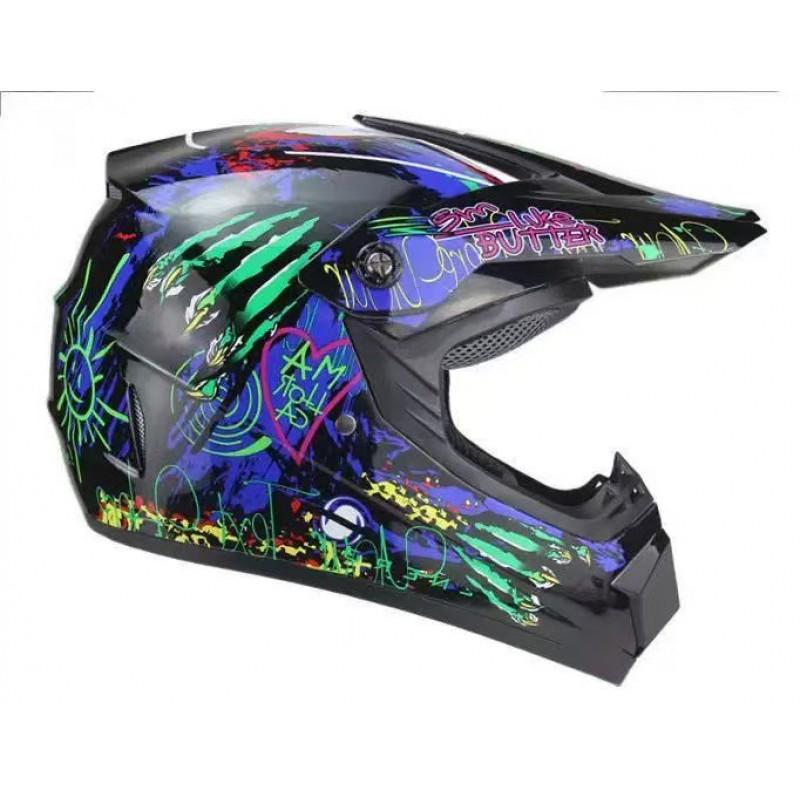 Full Face Motorcycle Helmet Off-Road ATV Dirt Bike Riding Universal Unisex Adult All-Season EPS Safety