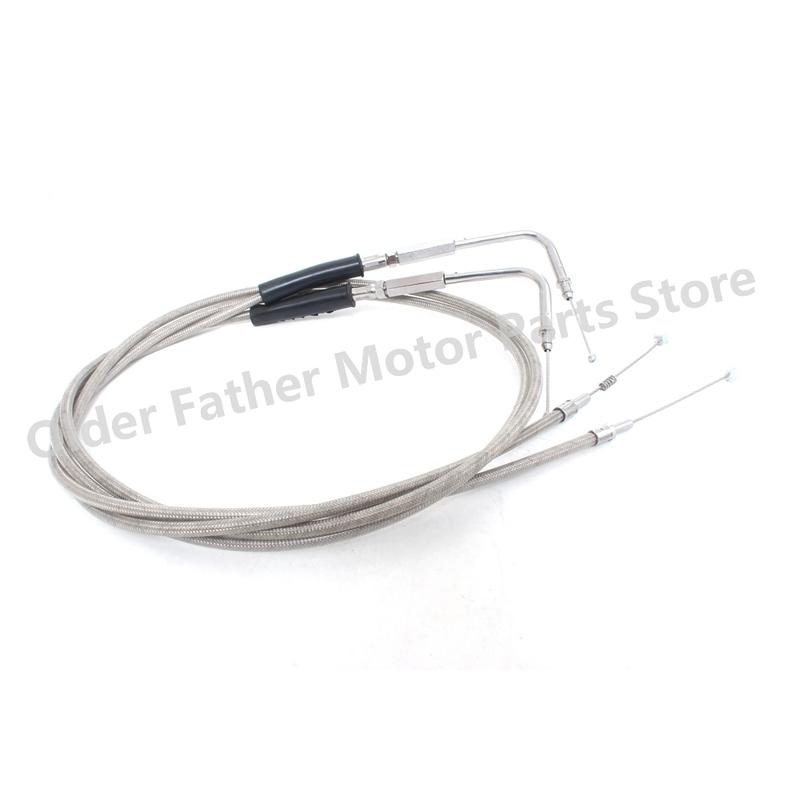 90cm/110cm/130cm Throttle Line Motorcycle Steel Wire Throttle Cable For Harley Sportster XL883 XL1200 Dyna Softail Electra Glide