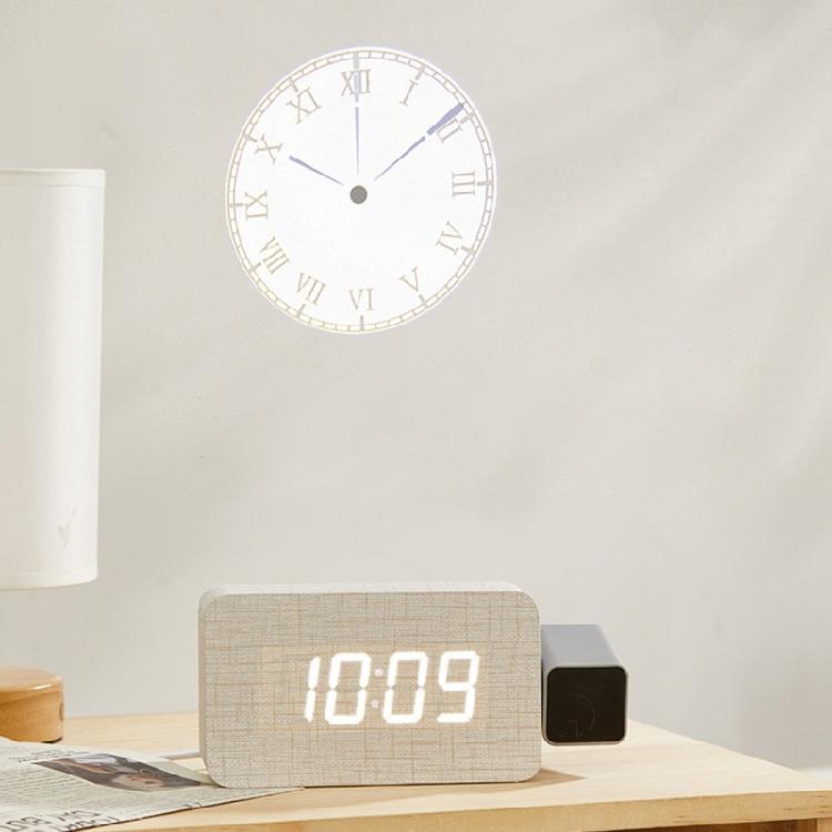 Projection Alarm Clock for Bedroom 180° Rotatable Projector On Ceiling Duals Loud Alarm Clock Electric Digital Clock