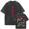 Washed Vintage Anime Chainsaw T-shirt Cartoon Denji Pochita Skeleton Funny Graphic T Shirt Men Women Casual  Tshirt 2026 Summer
