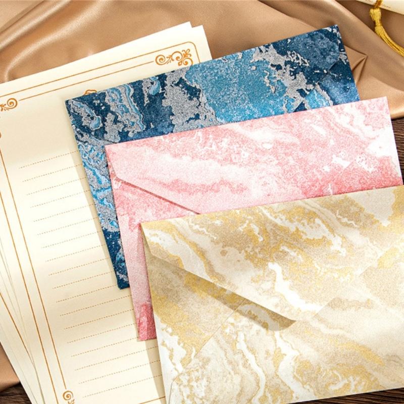 1 set kinesisk stil brevpapper och kuvert set Retro brevpapper med kuvert Skrivpapper för presentkort