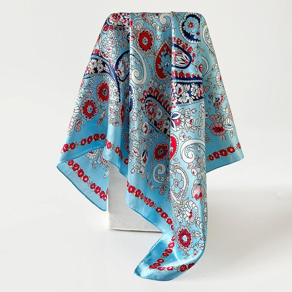 90*90cm Bandana Scarf Cashew Printed Shawl Wrap Fashion Women Hijab  Fashion Accessory