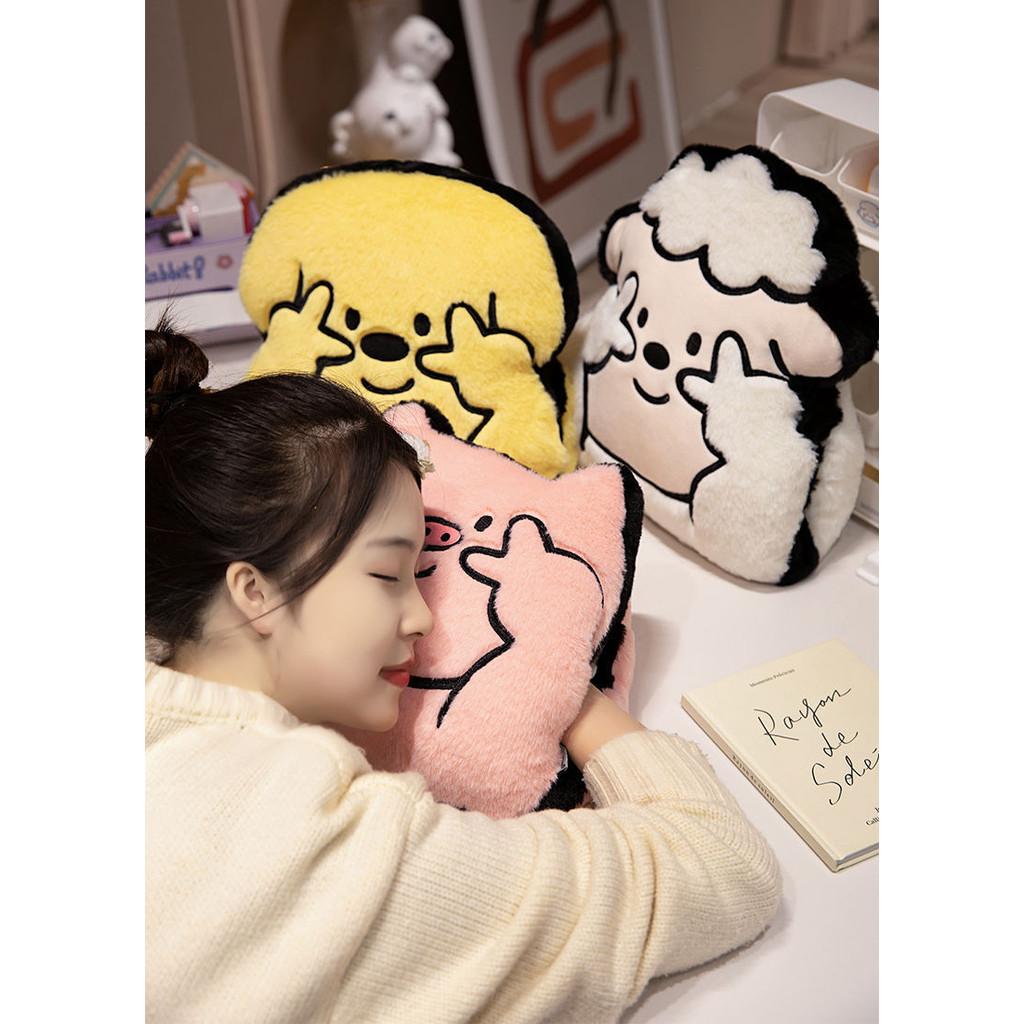 Cartoon Biye Pillow Cute Plush Sofa Cushion Pillow For Girls Soft And Cute Seat Cushion