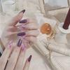 24Pcs French Lemon Yellow Full Cover Coffin False Nails With Glue Seamless Removable Press On Nail Tips For Women