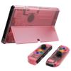 Not the Main Body eXtremeRate Switch Switch Compatible with OLED Joycon Handheld Controller Clear Material Back Plate Compatible with Switch OLED PC